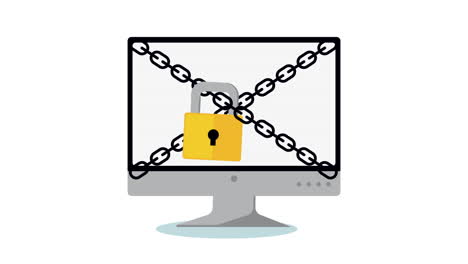 safe secure padlock in desktop