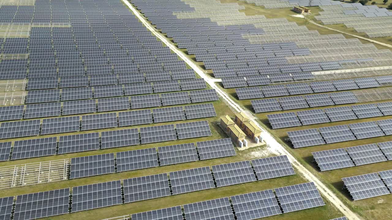 Solar power farm undergoes panel sensor maintenance replacement