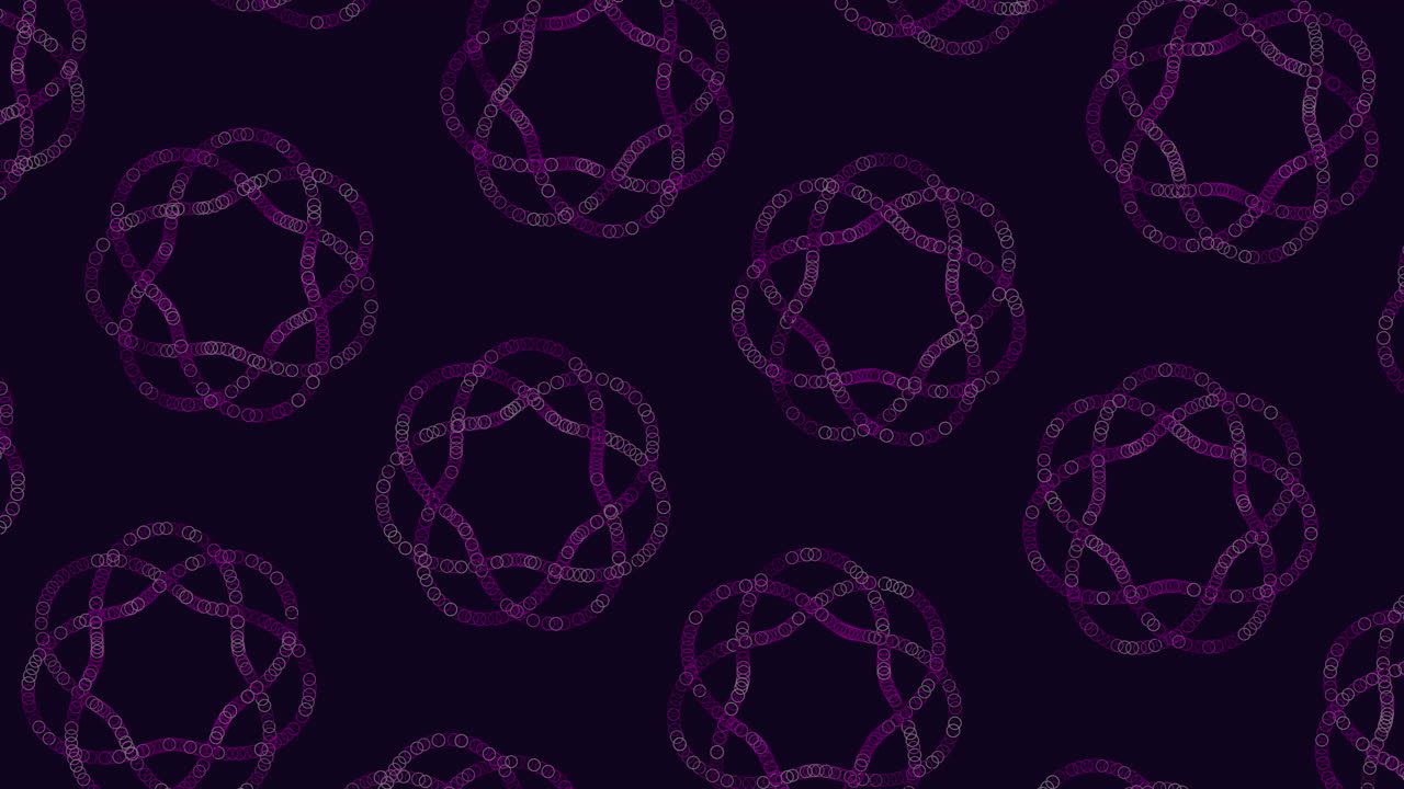 Colorful illusion and abstract flowers pattern on black gradient