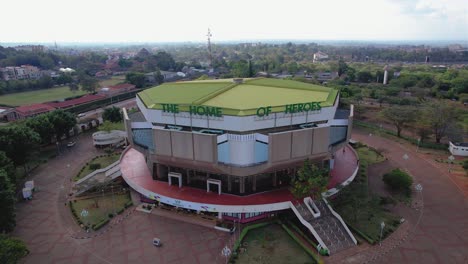 Aerial-drone-stock-footage-kasarani-indoor-stadium,-Kenya