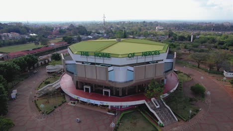 imágenes de aviones no tripulados del estadio interior de kasarani, kenia