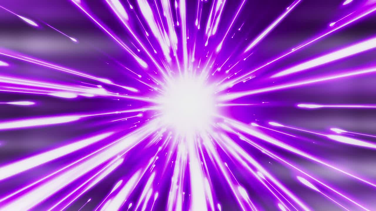 túnel de luz dinámico. las líneas brillantes se alejan rápidamente de nosotros. en bucle