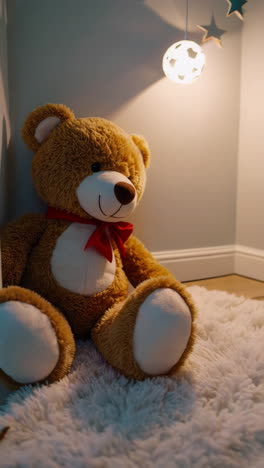 teddy bear in a child's room