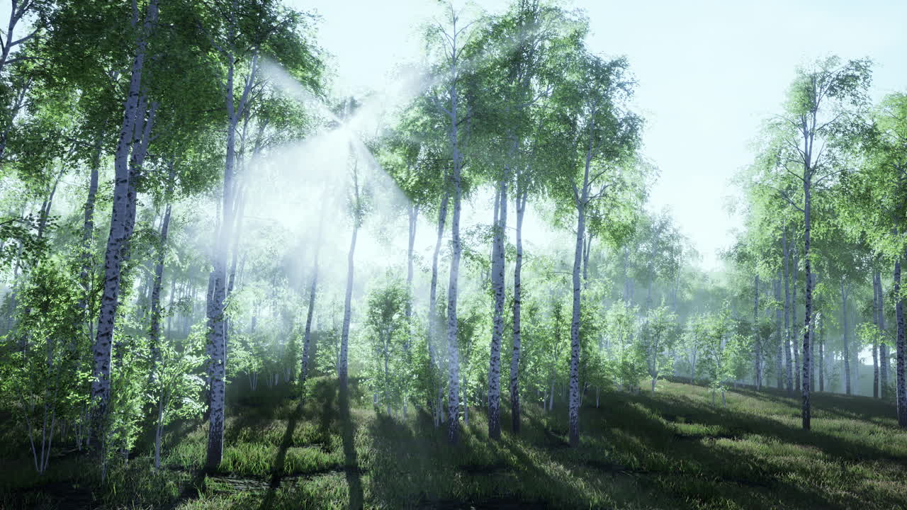 ⁇ 빛 이 빛나는 버치 숲 의 파노라마