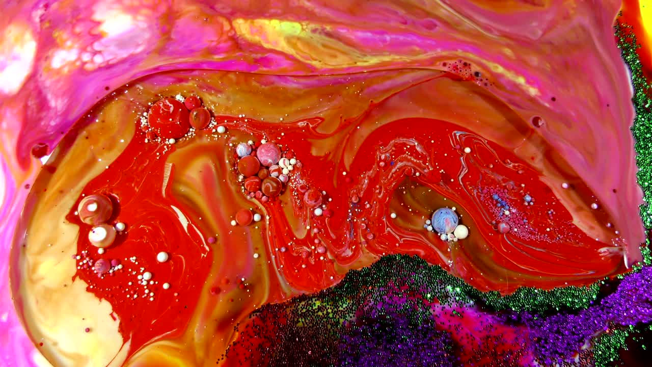 예술 잉크 페인트는 구에서 확산 폭발