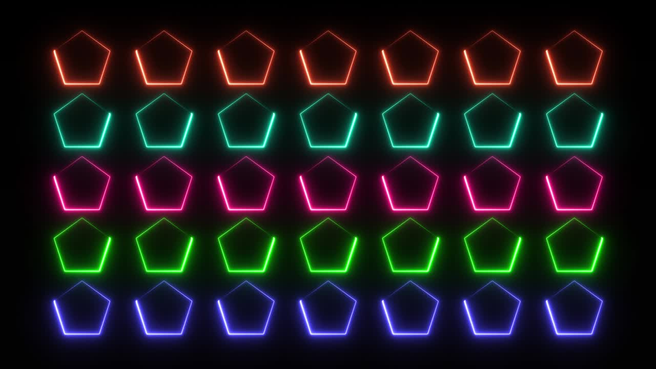 neon glow color moving seamless art background abstract motion screen 4k