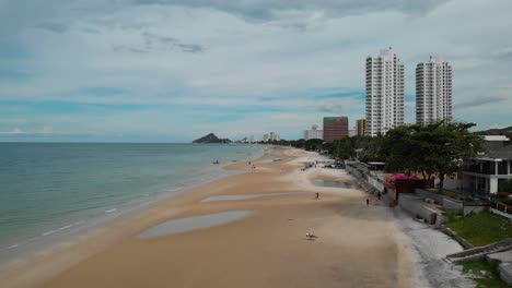 hua hin thailand with high rise condominiums on the beach