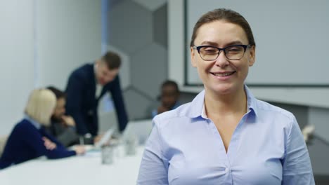 portrait of happy businesswoman