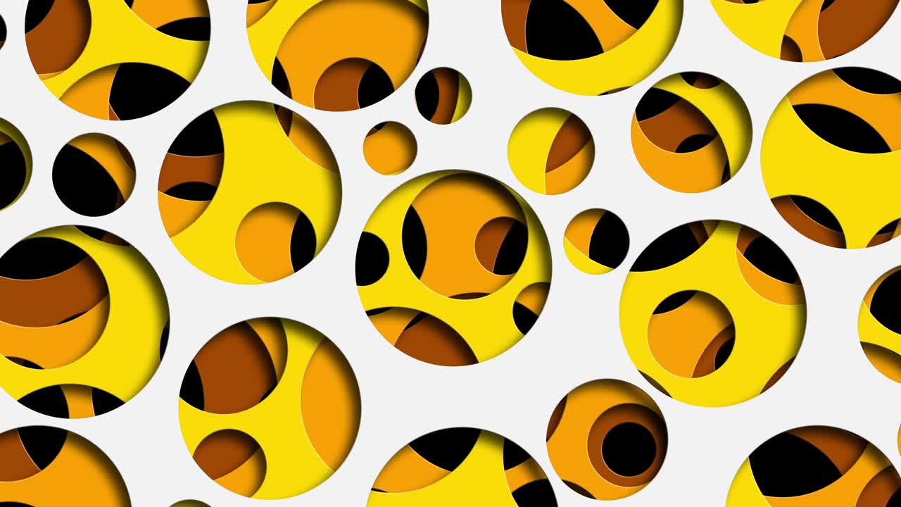 realistic paper cut background with round holes. abstract 3d illustration