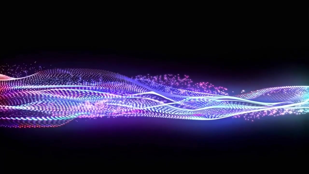 Abstract Glowing Particle Wave Motion Background