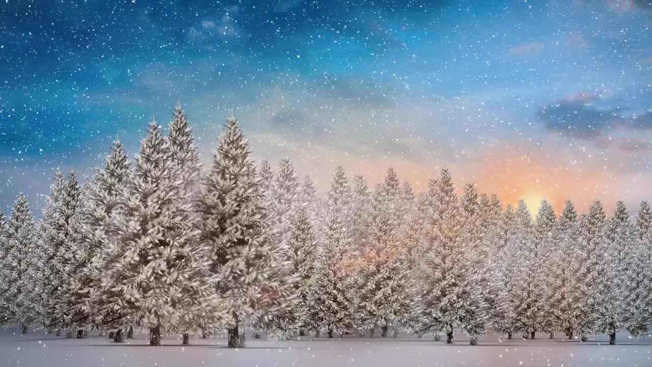 겨울 풍경과 내리는 눈