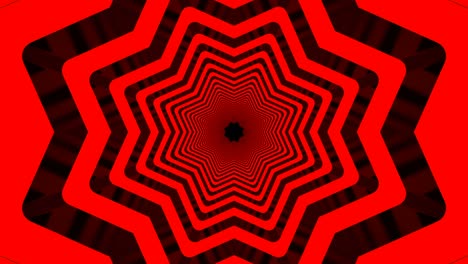 Red Technological Looped Abstract Background Hallway