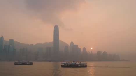 香港島在日落時