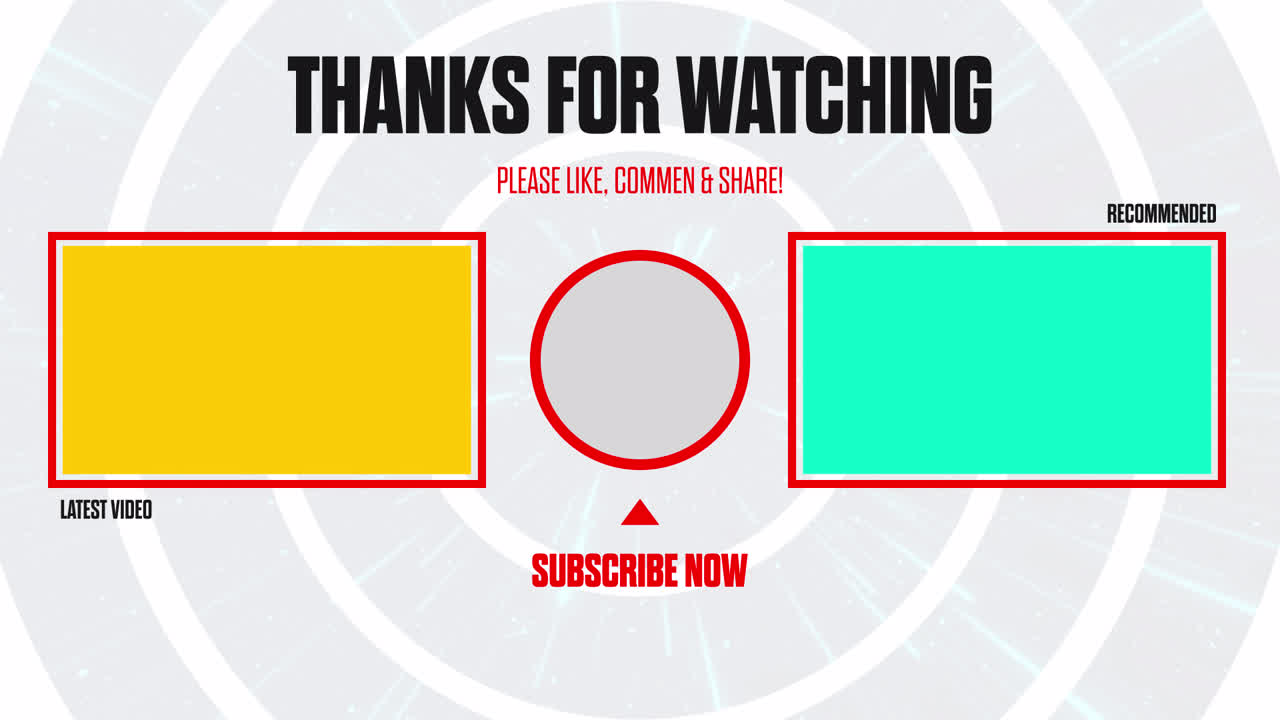 Versione pulita di schermata finale di YouTube