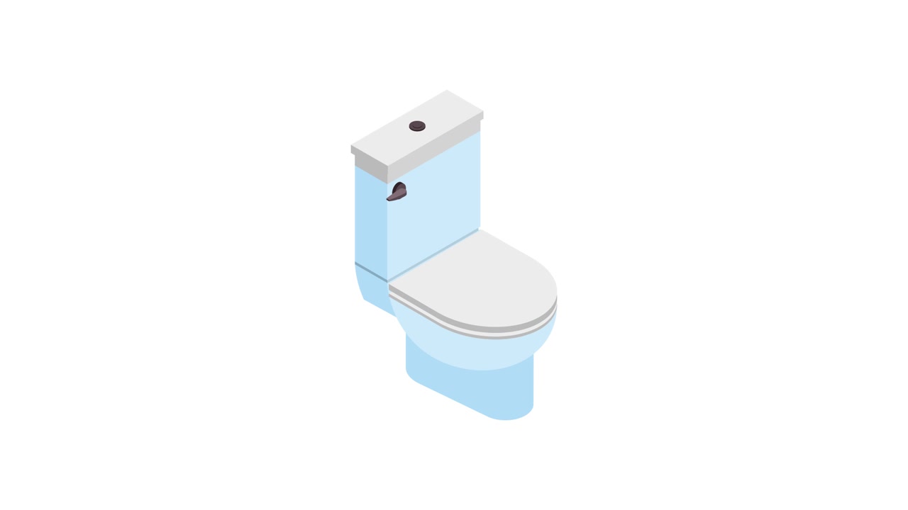 Isometric Animation of a Toilet Assembly Process