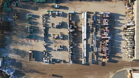 Imágenes-Aéreas-Aéreas-De-Drones-De-Patios-Industriales,-Comerciales