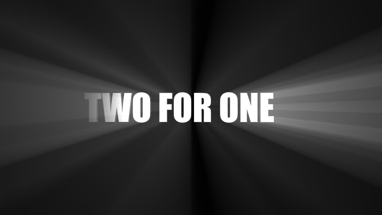 Exciting two for one sale promotion showcased in a dynamic graphic design