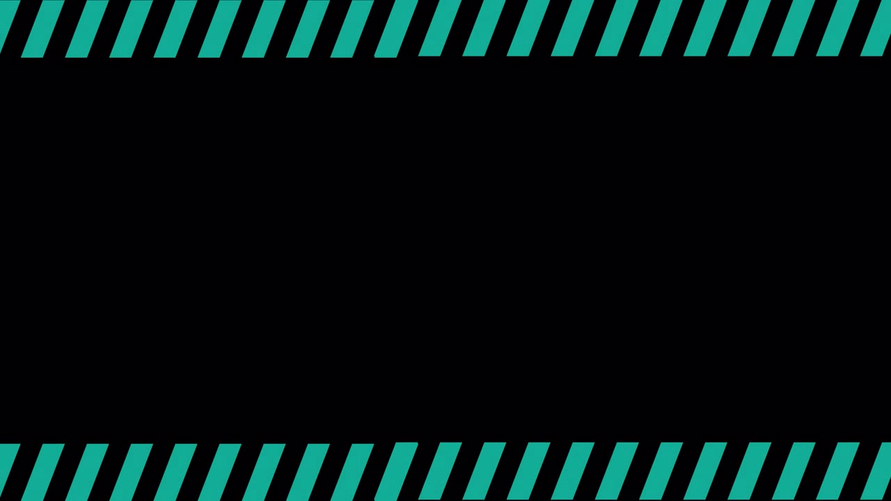Animated Teal Diagonal Stripes Flashing on Black Background