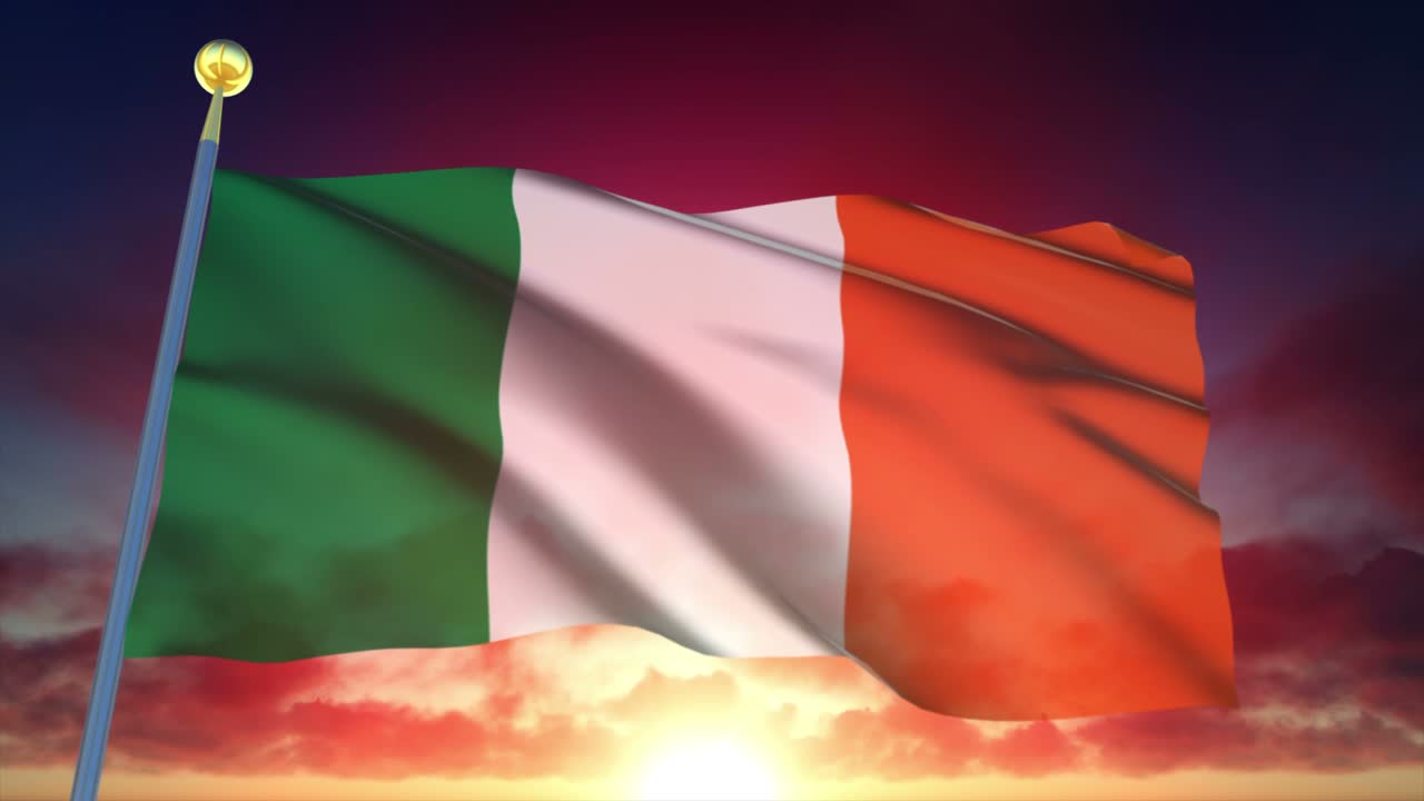 Bandiera dell'Irlanda 4K altamente dettagliata e ripetibile
