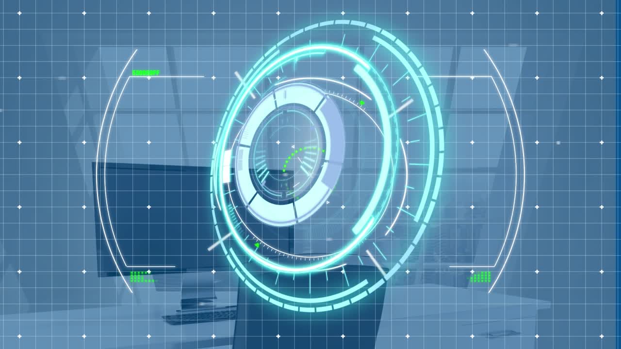 Animation of scope scanning over financial data processing