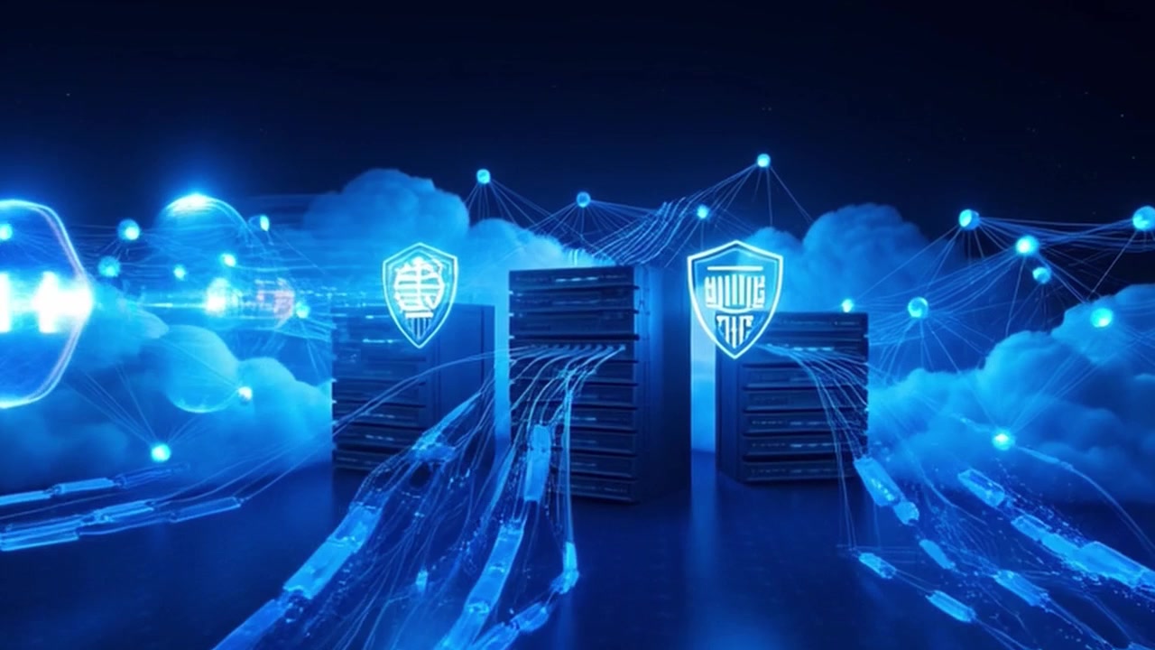 Data Center Servers with Digital Security Shields and Network Connectivity