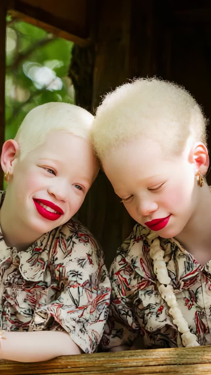 Joyful Moments: Two Friends with Unique Beauty and Smiles Share a Heartwarming Connection, Highlighting Individuality, Friendship, and Happiness in Their Expressions
