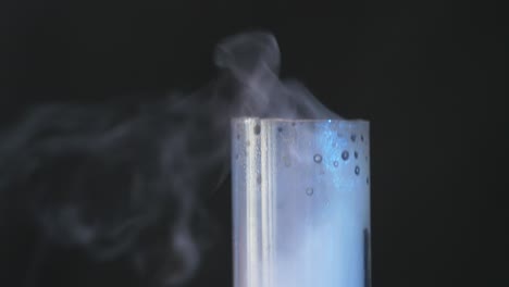 chemical reaction in a test tube