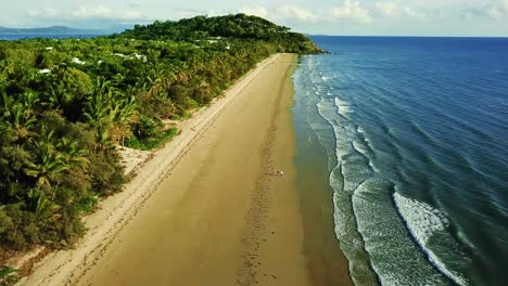 drone view over the exotic beach