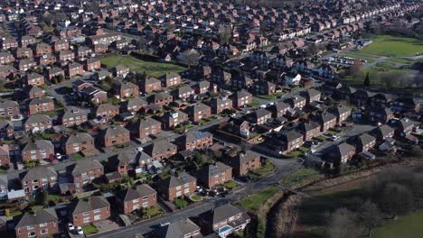 suburbano barrio londres residencial casas tejados bienes raíces propiedad aéreo alto alejar vista