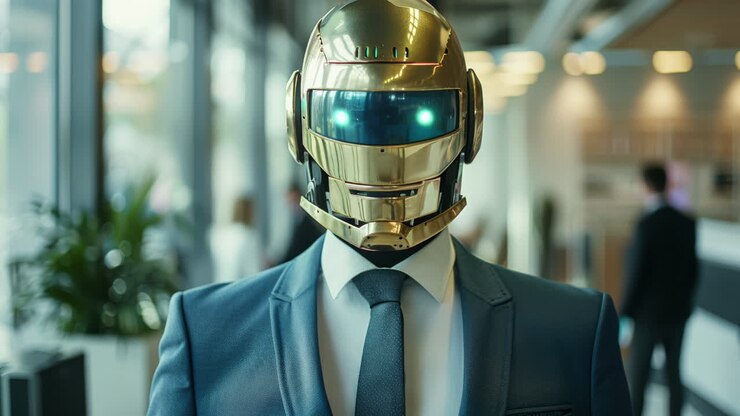 Robot IA femminili in stile business