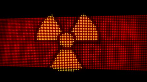 alerta roja de peligro de radiación conducida