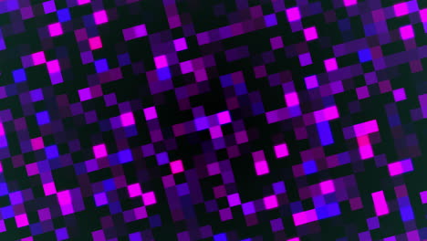 Diagonal-grid-of-flickering-luminous-blocks-in-purple-tones