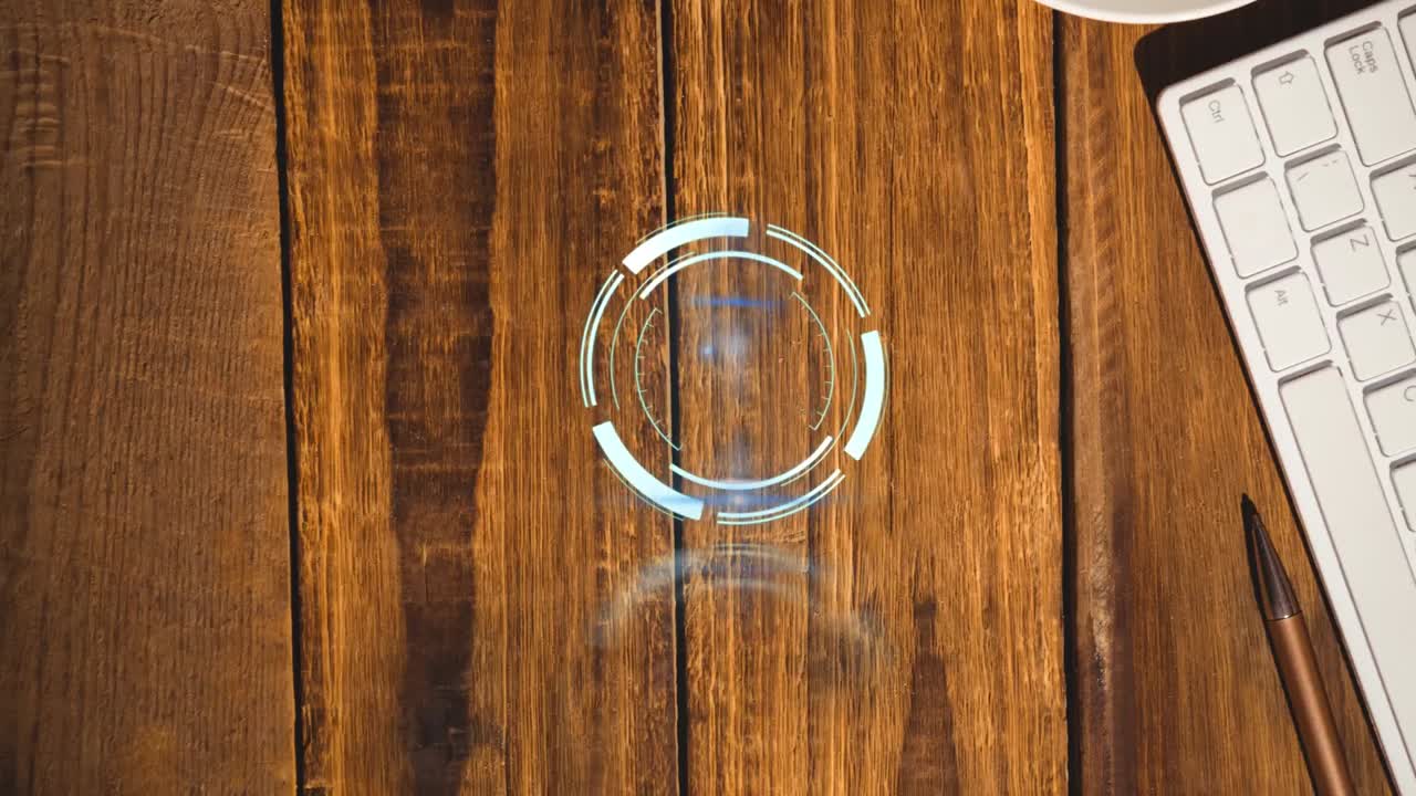 animación del reloj sobre el portátil sobre el escritorio