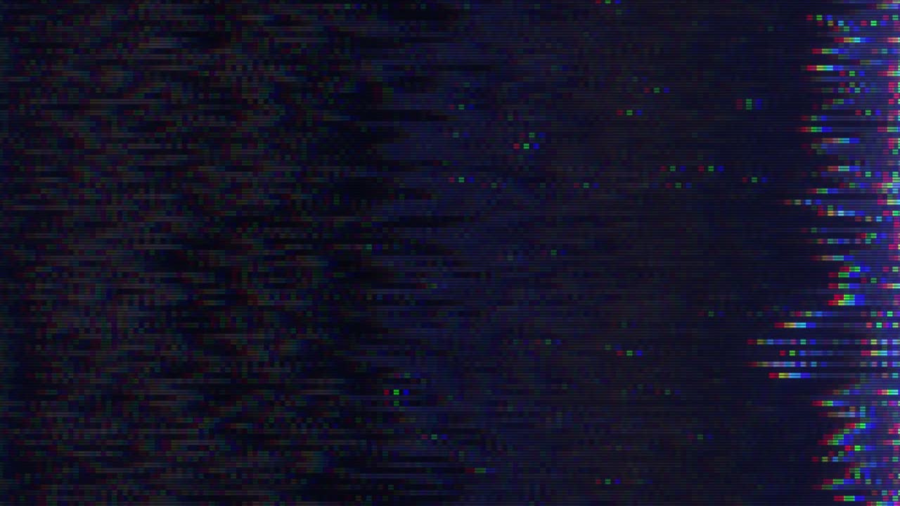 diseño único abstracto animación digital ruido de píxeles error de fallo daño de video