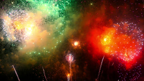 Beautiful-celebration-abstract-colorful-firework-display-at-night-background