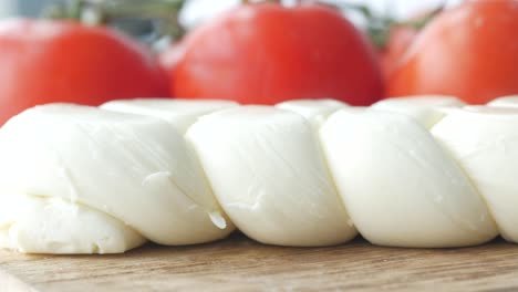 twisted mozzarella with tomatoes