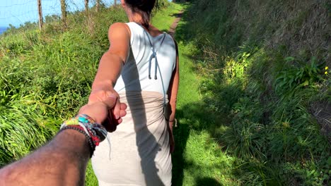 Pov-Slowmo-Couple-Holding-Hands