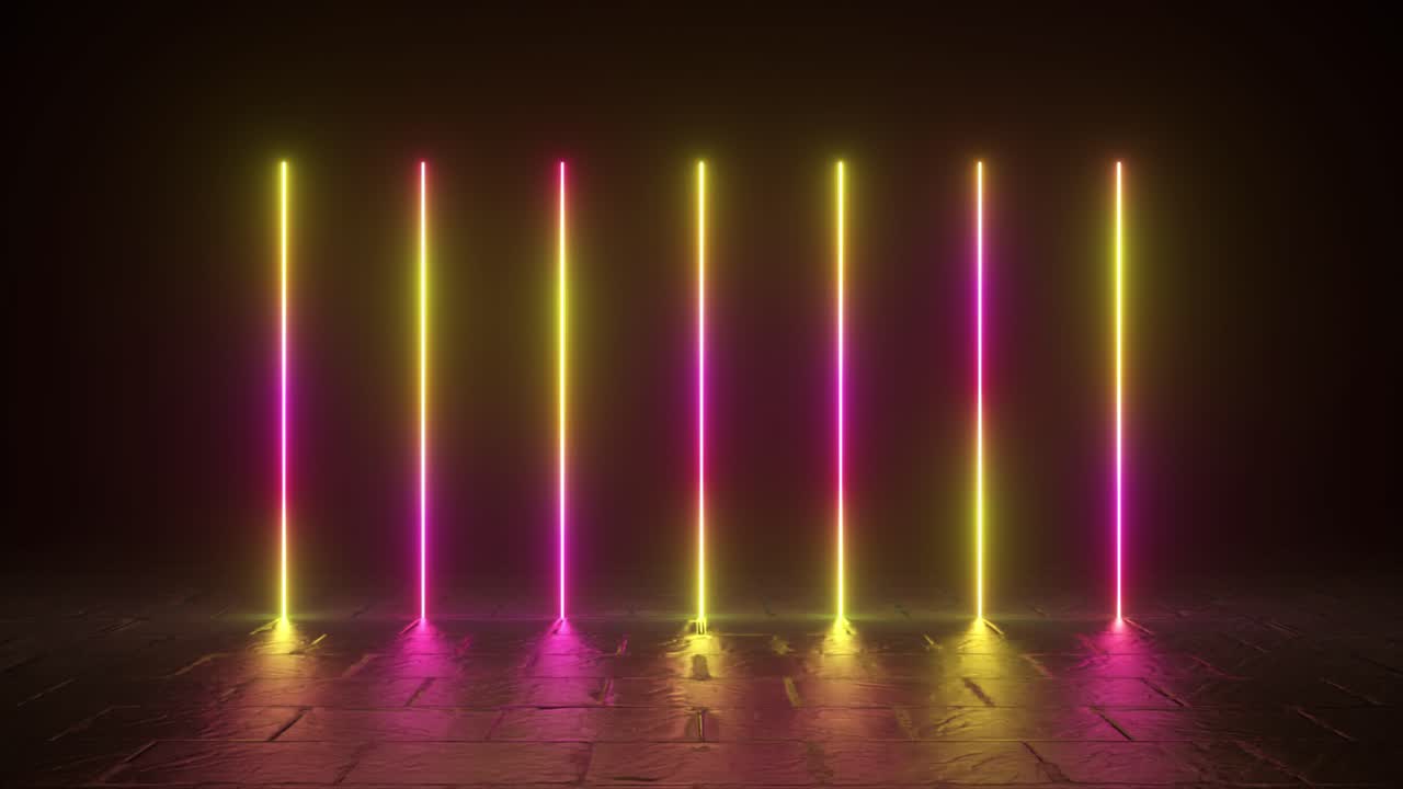 fondo de las columnas de luz de neón