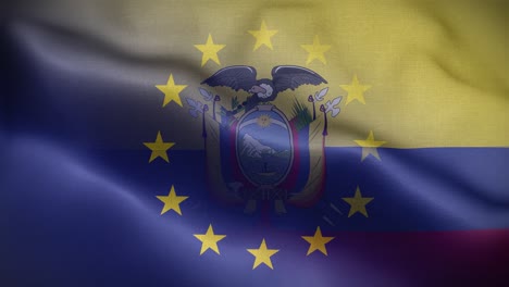 eu ecuador flag loop background 4k