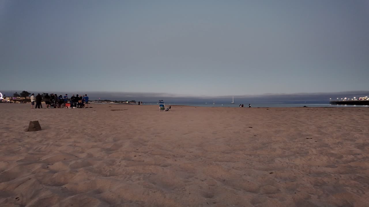 Sunset at Santa Cruz Beach Boardwalk