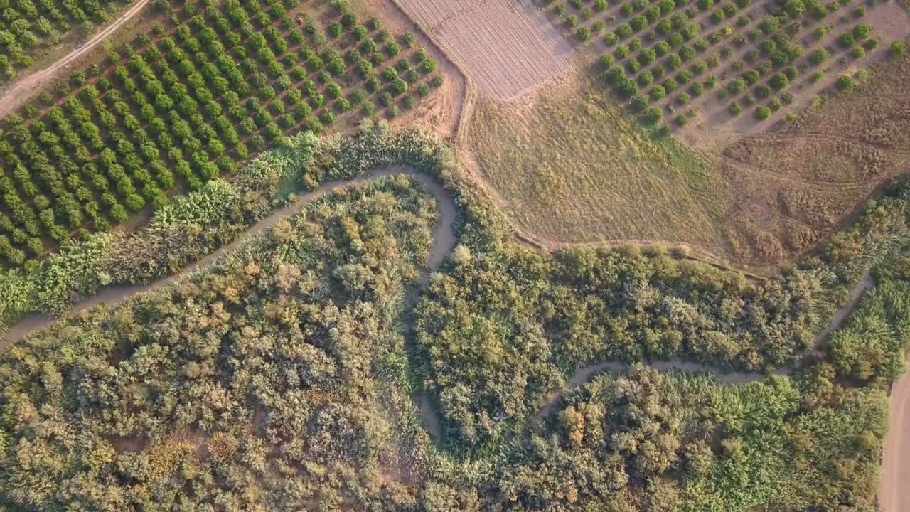 imágenes aéreas sobre el río jordán, el valle de beit shean