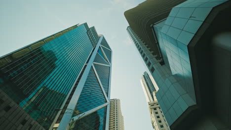 city skyline with modern skyscrapers