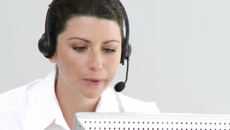Assertive-businesswoman-working-in-a-call-center