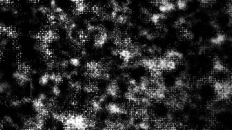 patrón de puntos abstractos en blanco y negro