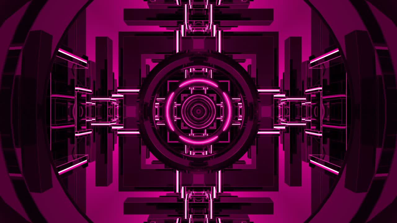 rendering 3d abstract geométrico moderno de fondo de túnel