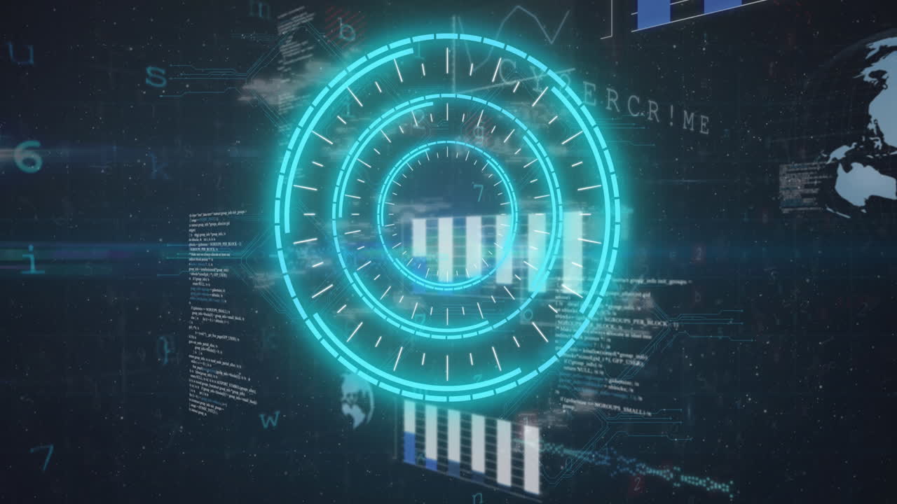 Animation of data processing over scope