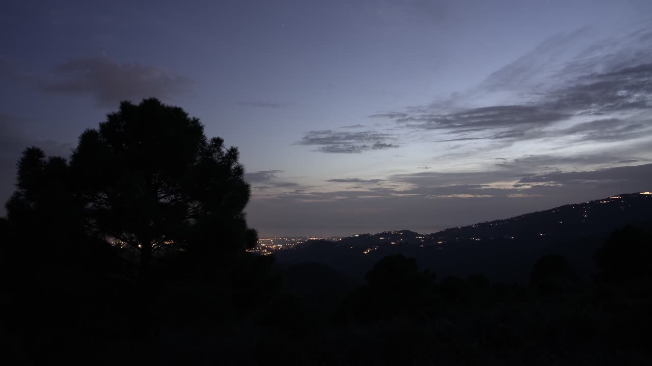 Evening time lapse near the mountains