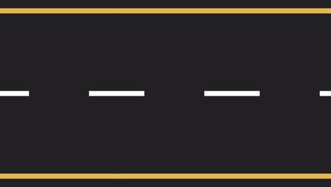 asphalt road for cars with road markings. view from above. 4k animation