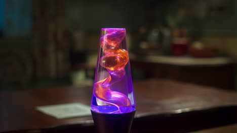 vibrant lava lamp in a darkened room