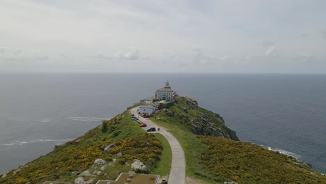 Vista-Aérea-Del-Cabo-Finisterre,-Galicia,-España